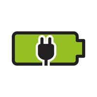 batterie chargeur électrique batterie icône vecteur conception illustration
