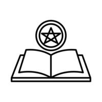 la magie livre icône, épeler livre, sorcière, Halloween, sur blanc Contexte vecteur illustration