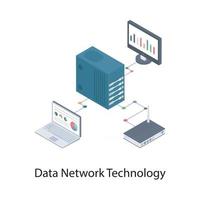 technologie de réseau de données vecteur