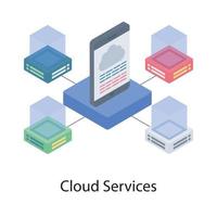 concepts de services cloud vecteur