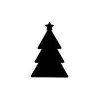 Noël arbre icône sur une blanc Contexte vecteur