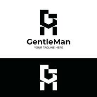 lettre monogramme g m gm mg dans minimal audacieux style logo vecteur