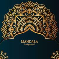 luxe mandala avec abstrait Contexte. décoratif mandala conception pour couverture, carte, imprimer, affiche, bannière, brochure, invitation. vecteur