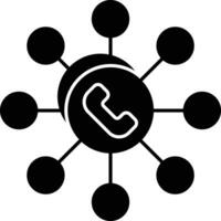 télécommunication glyphe icône conception style vecteur
