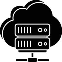 nuage serveur glyphe Icônes conception style vecteur