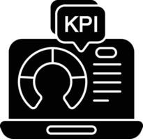 kpi glyphe Icônes conception style vecteur