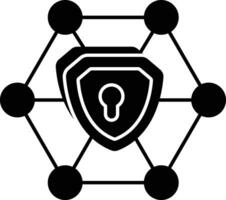 Sécurité réseau glyphe icône conception style vecteur