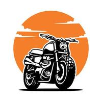 Douane classique moto ancien logo vecteur