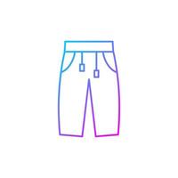 icône de vecteur linéaire dégradé de pantalons de survêtement. pantalons femmes. pantalon homme. pantalon de survêtement unisexe pour la maison. symboles de couleur de ligne mince. pictogramme de style moderne. dessin de contour isolé de vecteur