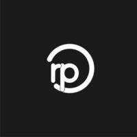 initiales rp logo monogramme avec Facile cercles lignes vecteur