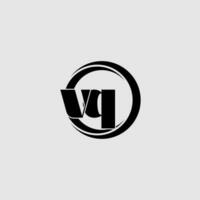 des lettres vq Facile cercle lié ligne logo vecteur