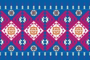 ethnique abstrait ikat.sans couture modèle dans tribal.natif aztèque boho vecteur design.coloré asiatique style floral motif.ikat géométrique populaire ornement.tribal ethnique vecteur texture