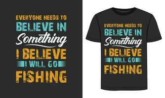 pêche T-shirt conception 0035.eps vecteur