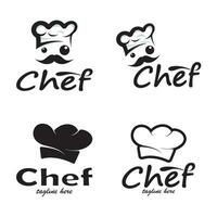 professionnel logo chef ou cuisine chef chapeau.pour entreprise, maison cuisiner, et restaurant chef.boulangerie, vecteur