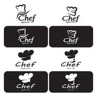 professionnel logo chef ou cuisine chef chapeau.pour entreprise, maison cuisiner, et restaurant chef.boulangerie, vecteur