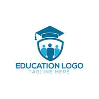 éducation logo, livres et gens logo conception éducation vecteur