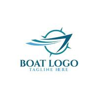 silhouette de boutre voile bateau logo conception vecteur