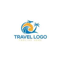 air Voyage logo modèle. Voyage logo. épingle logo. vecteur