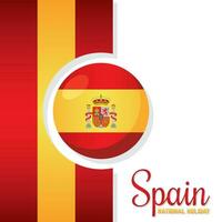 Espagne Contexte avec ses drapeau et bouclier vecteur