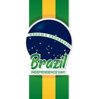 Brésil indépendance journée Contexte vecteur