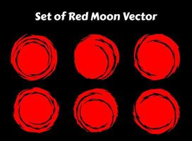 rouge lune vecteur illustration. Japonais rouge lune abstrait vecteur. rouge cercle abstrait vecteur illustration. abstrait cercle.