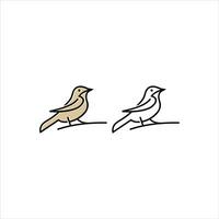 oiseau icône plat. illustration de oiseau vecteur signe symbole