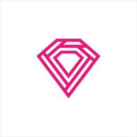 modèle de conception de logo de concept de diamant créatif vecteur