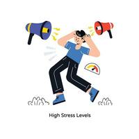 haute stress les niveaux plat style conception vecteur illustration. Stock illustration