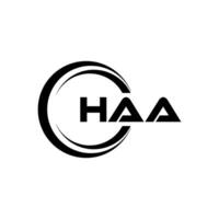 haa logo conception, inspiration pour une unique identité. moderne élégance et Créatif conception. filigrane votre Succès avec le frappant cette logo. vecteur