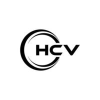 hcv lettre logo conception, inspiration pour une unique identité. moderne élégance et Créatif conception. filigrane votre Succès avec le frappant cette logo. vecteur