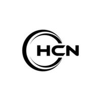 hcn lettre logo conception, inspiration pour une unique identité. moderne élégance et Créatif conception. filigrane votre Succès avec le frappant cette logo. vecteur