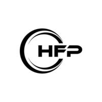 hfp lettre logo conception, inspiration pour une unique identité. moderne élégance et Créatif conception. filigrane votre Succès avec le frappant cette logo. vecteur