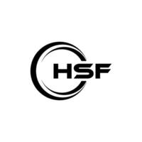 hsf lettre logo conception, inspiration pour une unique identité. moderne élégance et Créatif conception. filigrane votre Succès avec le frappant cette logo. vecteur