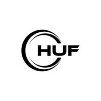 huf lettre logo conception, inspiration pour une unique identité. moderne élégance et Créatif conception. filigrane votre Succès avec le frappant cette logo. vecteur