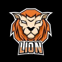 modèle de vecteur de conception de logo de jeu de mascotte de lion