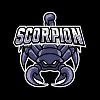 modèle de logo esport sport mascotte griffe noire scorpion vecteur