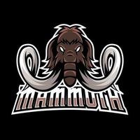 mythe mammouth éléphant mascotte sport esport logo modèle vecteur