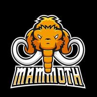 modèle de logo mascotte mammouth sport ou esport gaming, pour votre équipe vecteur