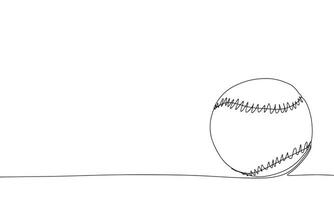 base-ball un ligne continu bannière. ligne art base-ball concept bannière. contour vecteur illustration.