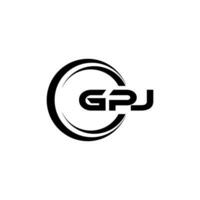 gpj logo conception, inspiration pour une unique identité. moderne élégance et Créatif conception. filigrane votre Succès avec le frappant cette logo. vecteur