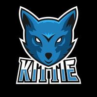 modèle de logo mascotte kittie sport ou esport gaming, pour votre équipe vecteur