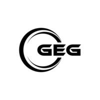 geg logo conception, inspiration pour une unique identité. moderne élégance et Créatif conception. filigrane votre Succès avec le frappant cette logo. vecteur