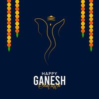 Seigneur ganpati illustration pour ganesh chaturthi Festival social médias Publier vecteur