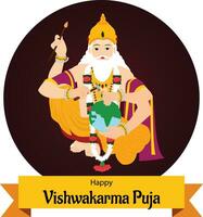 content vishwakarma puja Indien hindou Festival vecteur fête