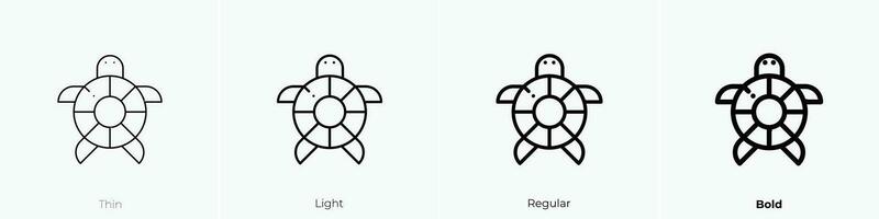 tortue icône. mince, lumière, ordinaire et audacieux style conception isolé sur blanc Contexte vecteur