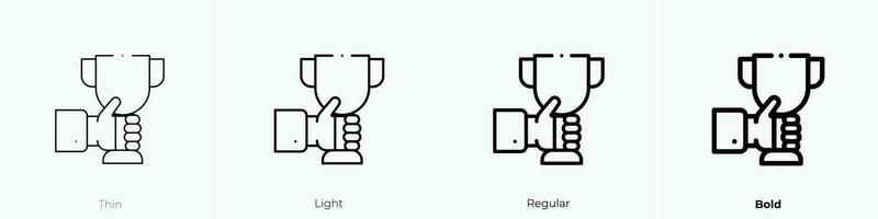 trophée icône. mince, lumière, ordinaire et audacieux style conception isolé sur blanc Contexte vecteur