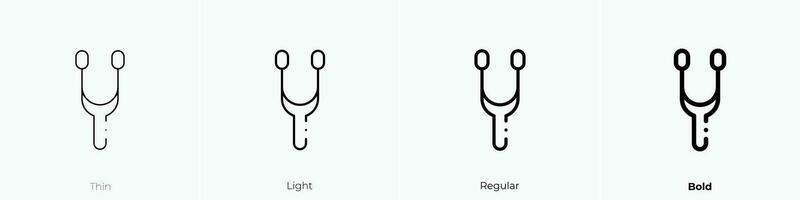 réglage fourchette icône. mince, lumière, ordinaire et audacieux style conception isolé sur blanc Contexte vecteur