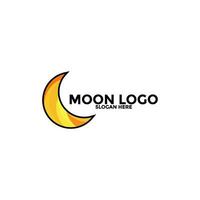 lune logo vecteur icône, Facile lune logo conception modèle