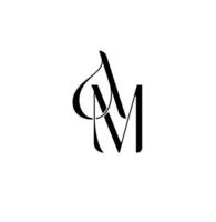 un m monogramme logo vecteur