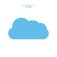 icône de vecteur de nuages isolé sur fond blanc